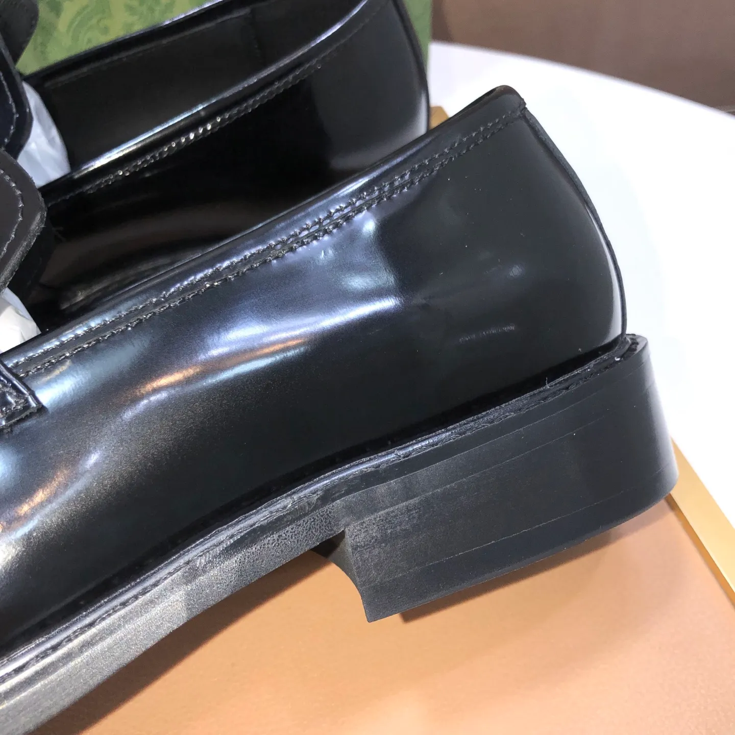 Men's men's shoes💰460💰【GUCCI】 (Niuli) new style🍀Gucci* - top version Gucci new leather shoes! It is made of imported original materials and has a comfortable first layer of cowhide lining! Original wear-resistant rubber outsole! High quality products! Code number 38-45 (45 customized)